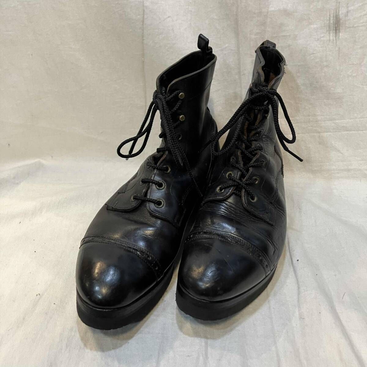 foot the coacher レースアップブーツ ブラックsize7 フットザ 
