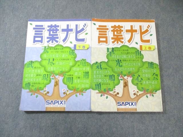 SAPIX 小6 サピックス 言葉ナビ 国語 上巻/下巻 2020/2022 計2冊 027S2D SAPIX 小6 サピックス 言葉ナビ 国語 上巻/下巻 2020/2022 計2冊