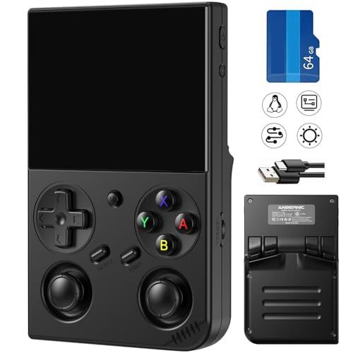 RG 35 XX Pro 携帯型ゲーム機Linuxシステ IPSOCAフルスクリーン 振動モーター WiFiオンライン対戦 黒です po 047 b 00 fb