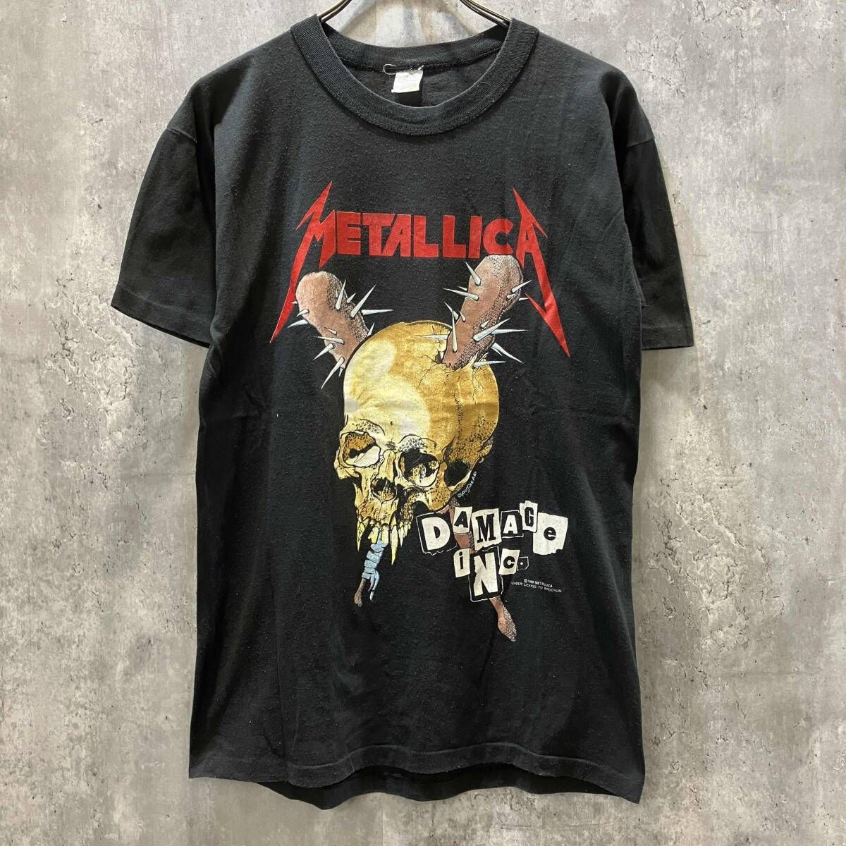 80 s TeeSwing 半袖Tシャツ バンT METALLICA Damage inc ブラック ティースイング