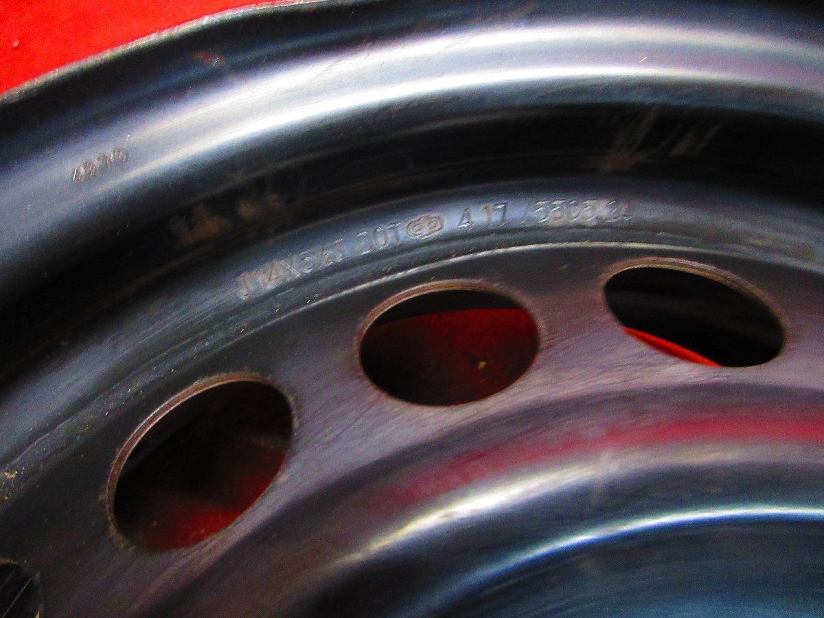 フィット ホンダ フィット GK系 純正 スチール ホイール 2本 14×5.5J 4穴 PCD 100 +45 ハブ径 56  52896H GR 系 純正 スチール ホイール (フルキャップ付) | 中古