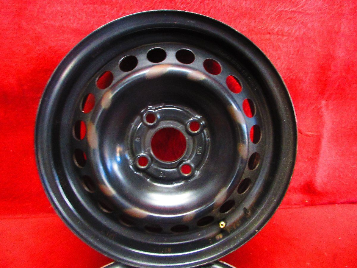 フィット ホンダ フィット GK系 純正 スチール ホイール 2本 14×5.5J 4穴 PCD 100 +45 ハブ径 56  52896H GR 系 純正 スチール ホイール (フルキャップ付) | 中古