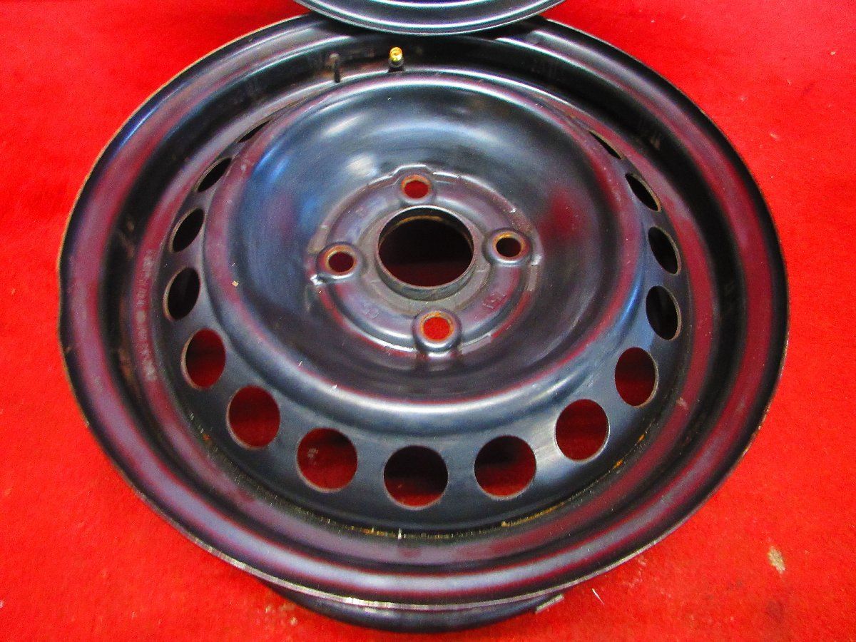 フィット ホンダ フィット GK系 純正 スチール ホイール 2本 14×5.5J 4穴 PCD 100 +45 ハブ径 56  52896H GR 系 純正 スチール ホイール (フルキャップ付) | 中古
