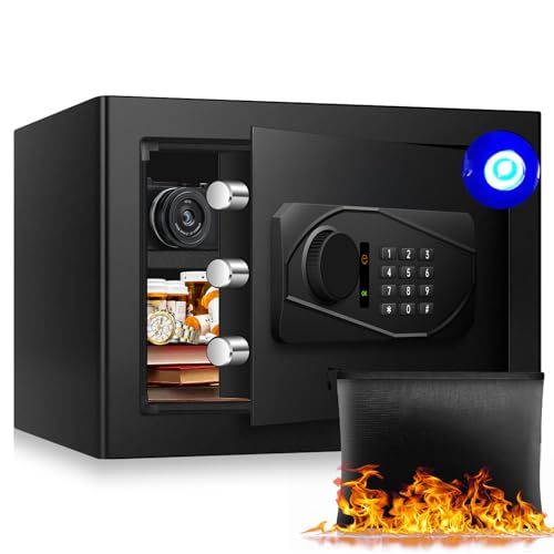 迅速に発送 金庫小型 家庭用 30 L テンキー式 電子金庫 耐火書類バッグ付属 店舗用 会社用 ホテル用 警報アラーム付き 壁に固定 仕切り板付き x 35 25 cm 7 d 3 b 6 03