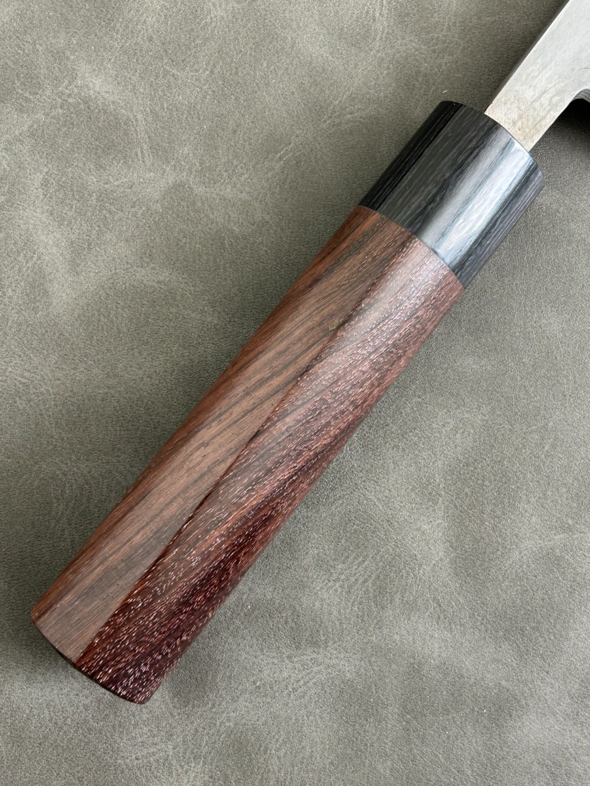 訳あり 仙助 包丁 出刃 ダマスカス 安来鋼青紙2号 180mm 紫檀シノギ柄 43