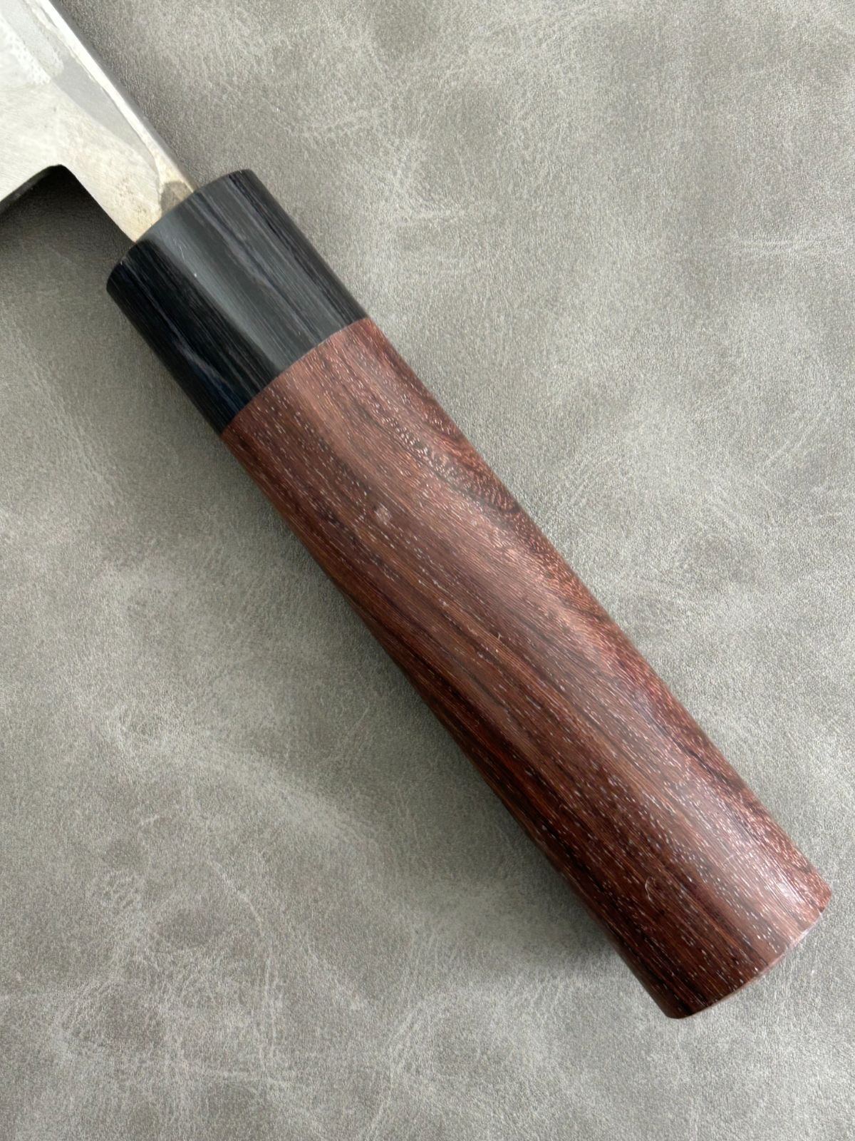 訳あり 仙助 包丁 出刃 ダマスカス 安来鋼青紙2号 180mm 紫檀シノギ柄 43