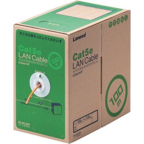 エレコム ＥＵ ＲｏＨＳ指令準拠ＬＡＮケーブル ＣＡＴ５Ｅ １００ｍ オレンジ