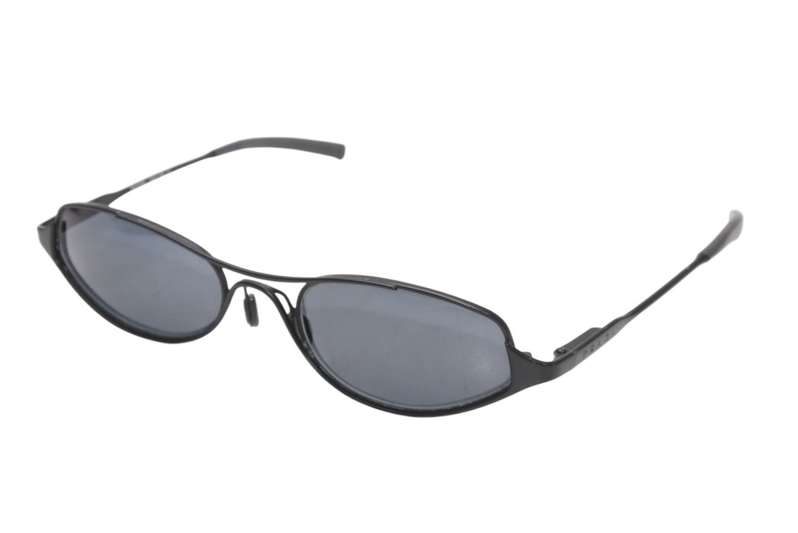 PRADA プラダ オーバル サングラス アイウェア SPR60A 7AB-1A1 メタル