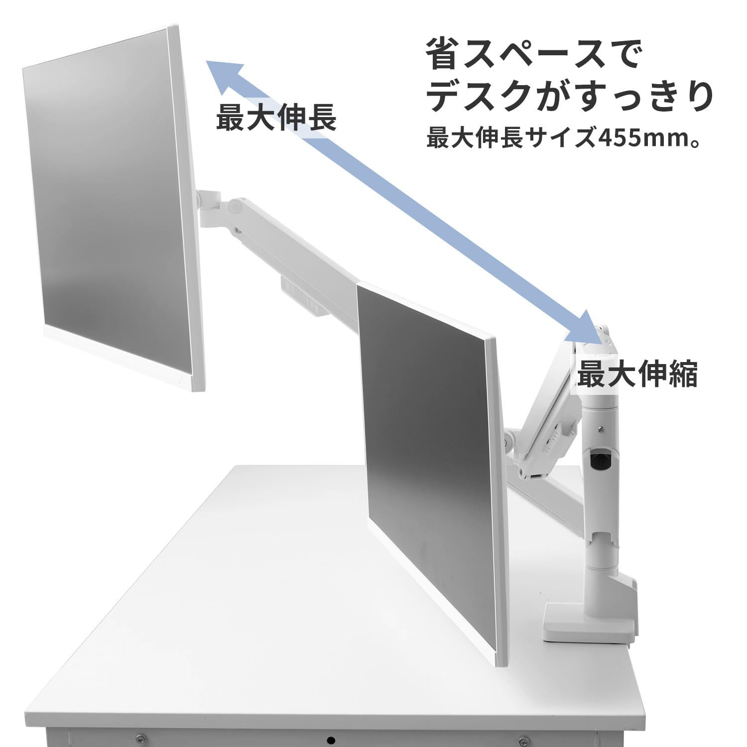 Pixio PS1S Wave Pastel Blue モニターアーム 水色 - メルカリ