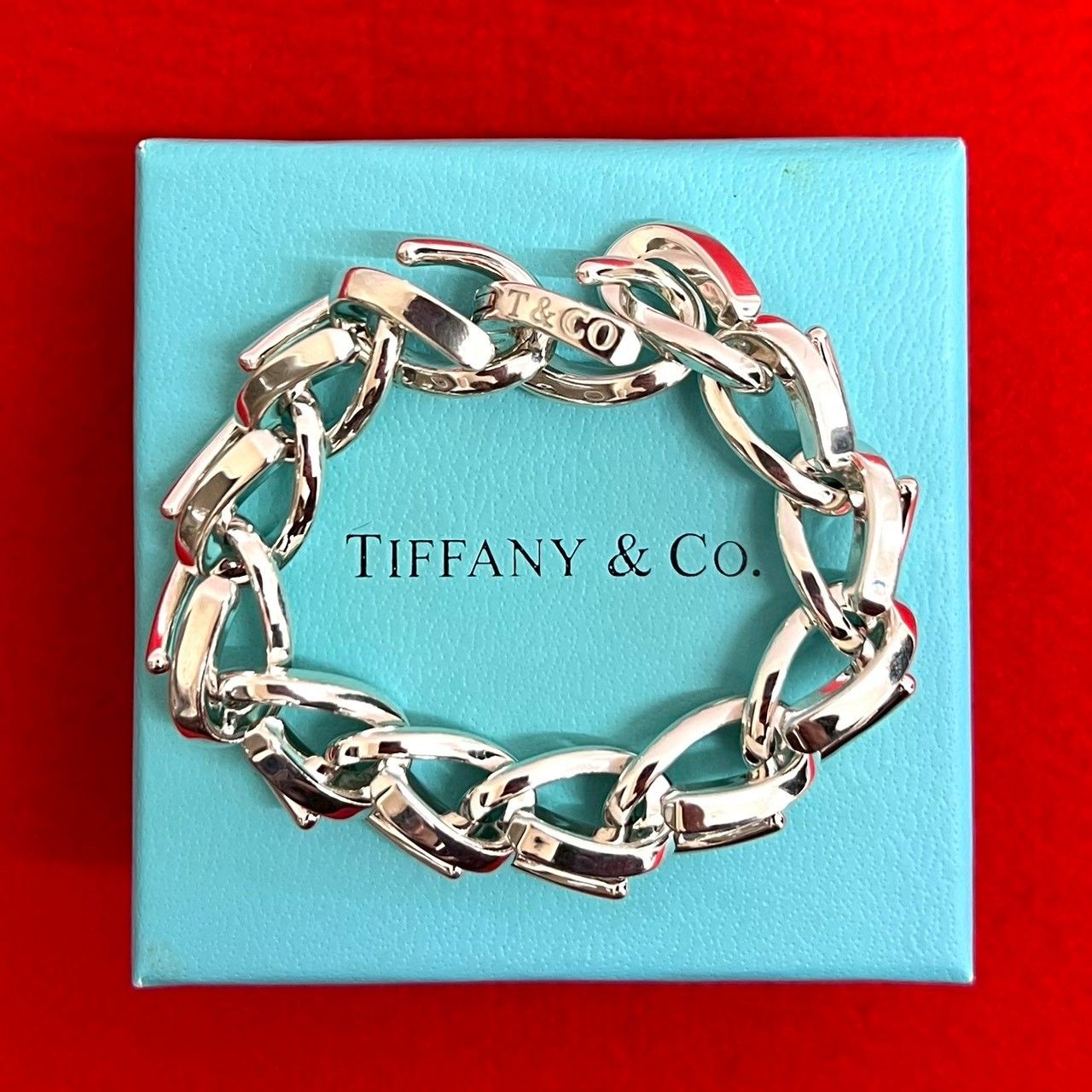 極 美品 TIFFANY&Co. ティファニー フォージ ラージ リンク シルバー