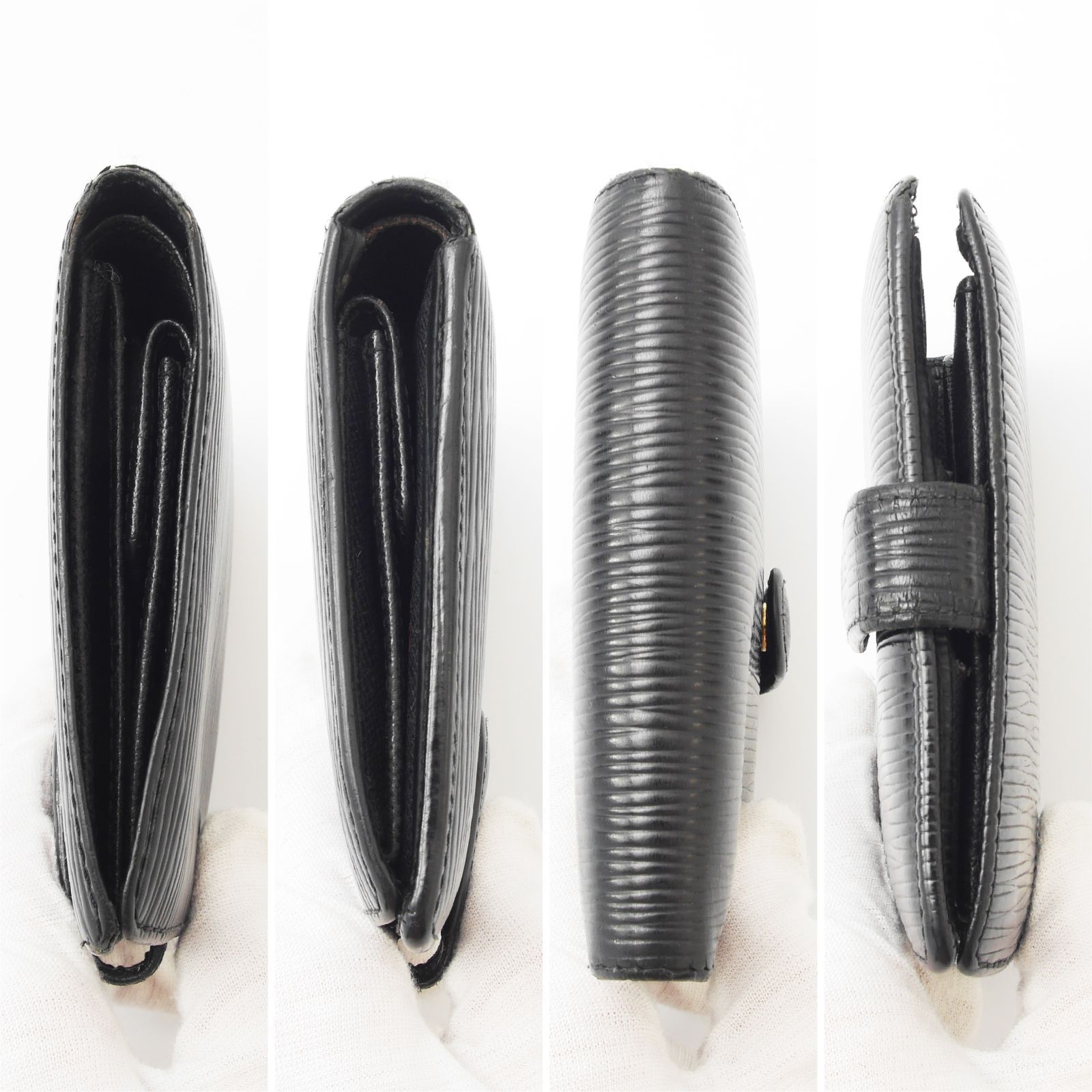 美品】 ルイヴィトン エピ ポルトビエ コンパクト 二つ折り財布