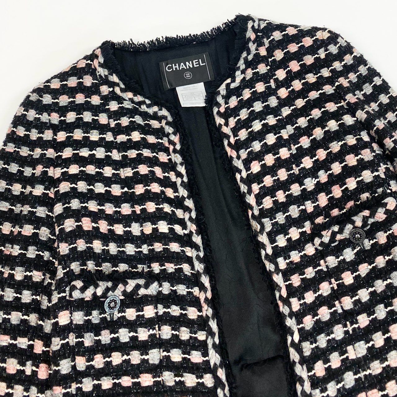 85b9 CHANEL シャネル 2006 ラメツイードジャケット ニットジャケット 