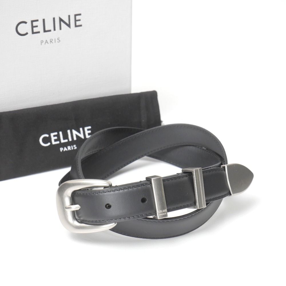 □美品□CELINE セリーヌ ミディアム 25mm ウエスタンベルト