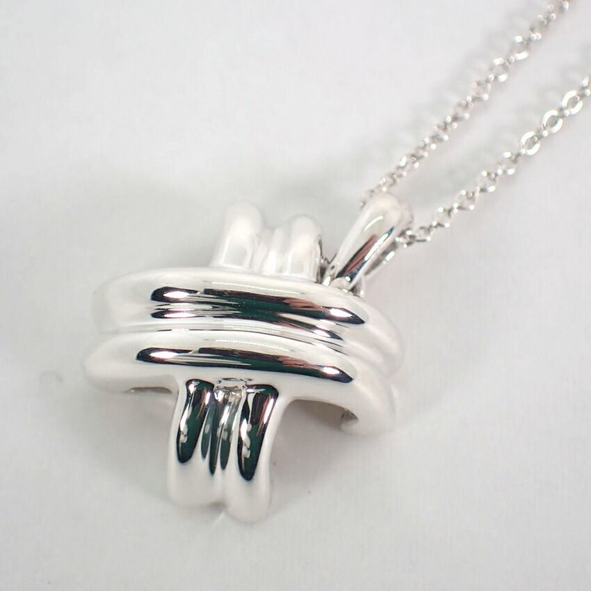 ティファニー 925/750 シグネチャー クロス ペンダント/j153-7 - メルカリ