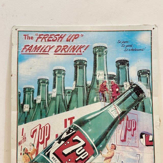アメリカ ヴィンテージ 看板 サイン 7up 90's アメリカン 雑貨