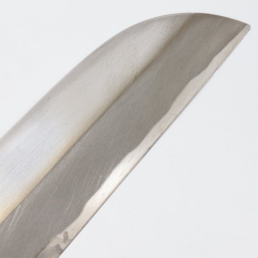 尚台正吉 鎌型薄刃包丁 八寸 栗型柄 鞘付き 刃渡り約240 mm 和包丁