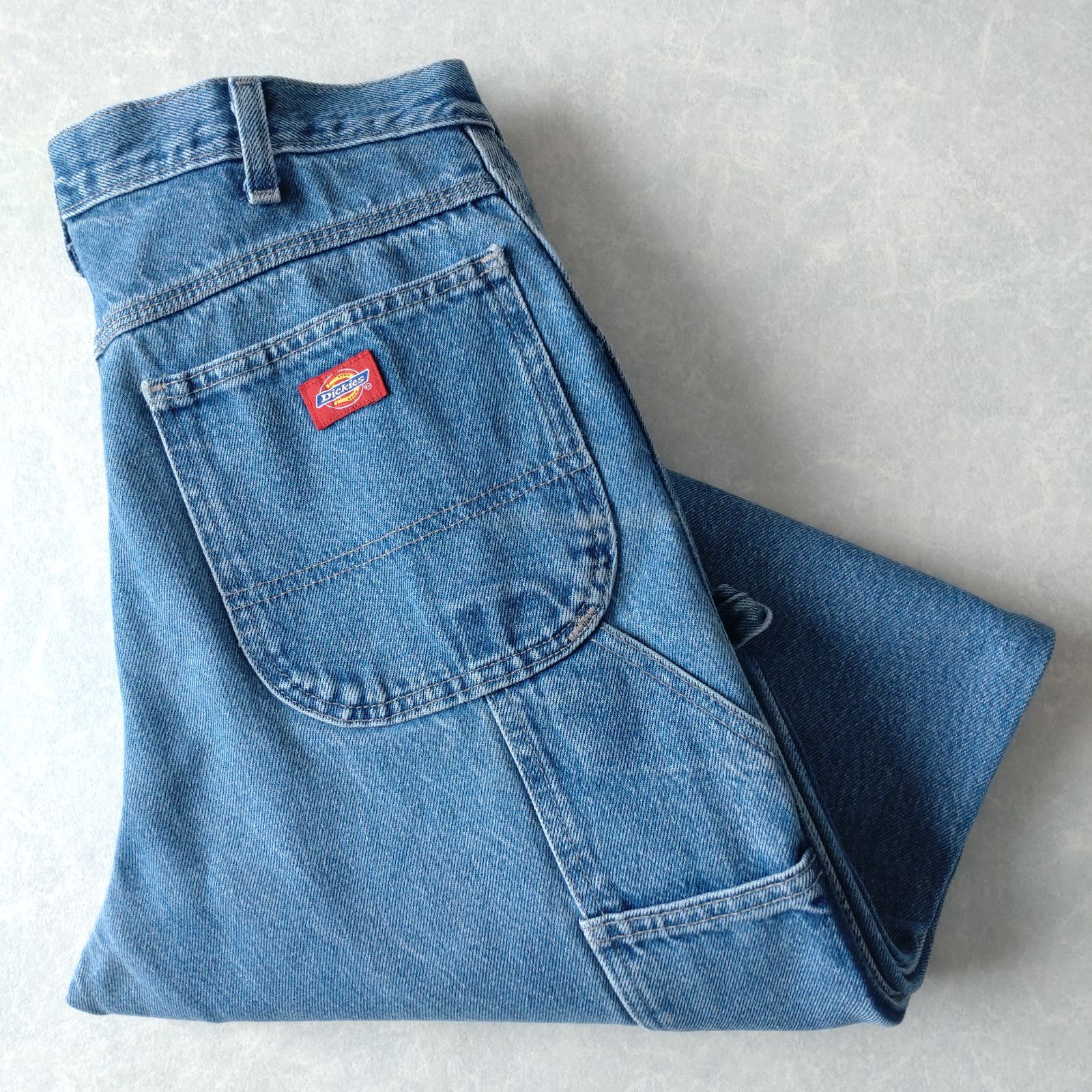 □古着 Dickies ディッキーズ デニムペインターパンツ 1993SNB 実寸 
