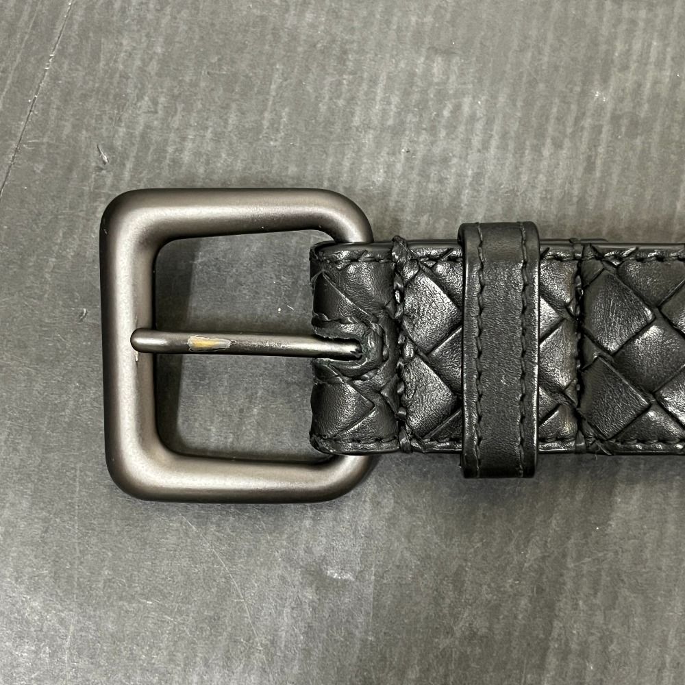 BOTTEGA VENETA 黒レザーベルト BOTTEGA VENETA ブラックレザーベルト 【公式通販】