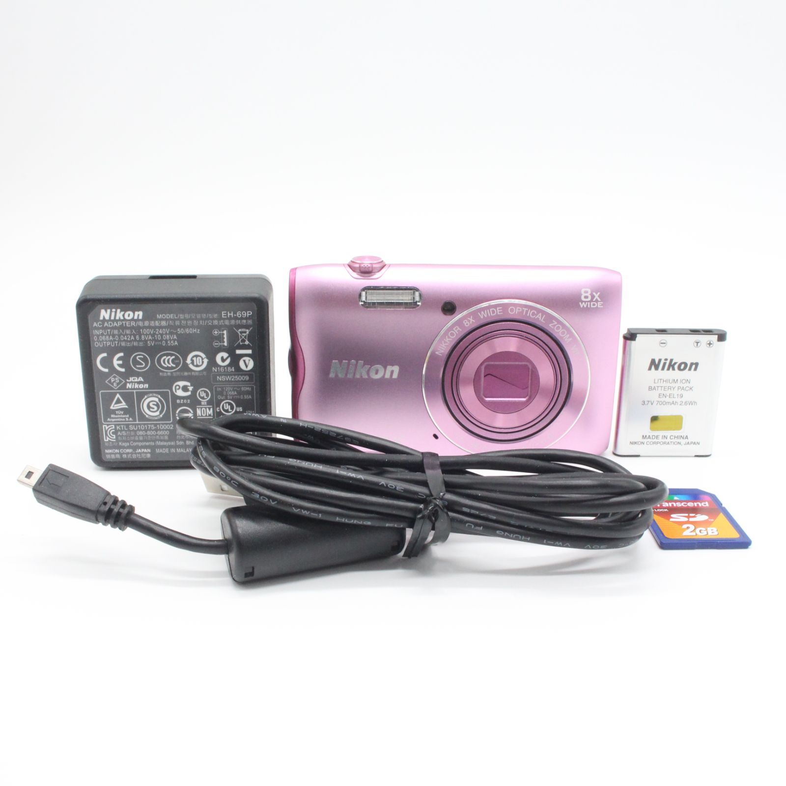 嬉しい2GB/SDカード付き！□実用品□ Nikon COOLPIX A300 ピンク