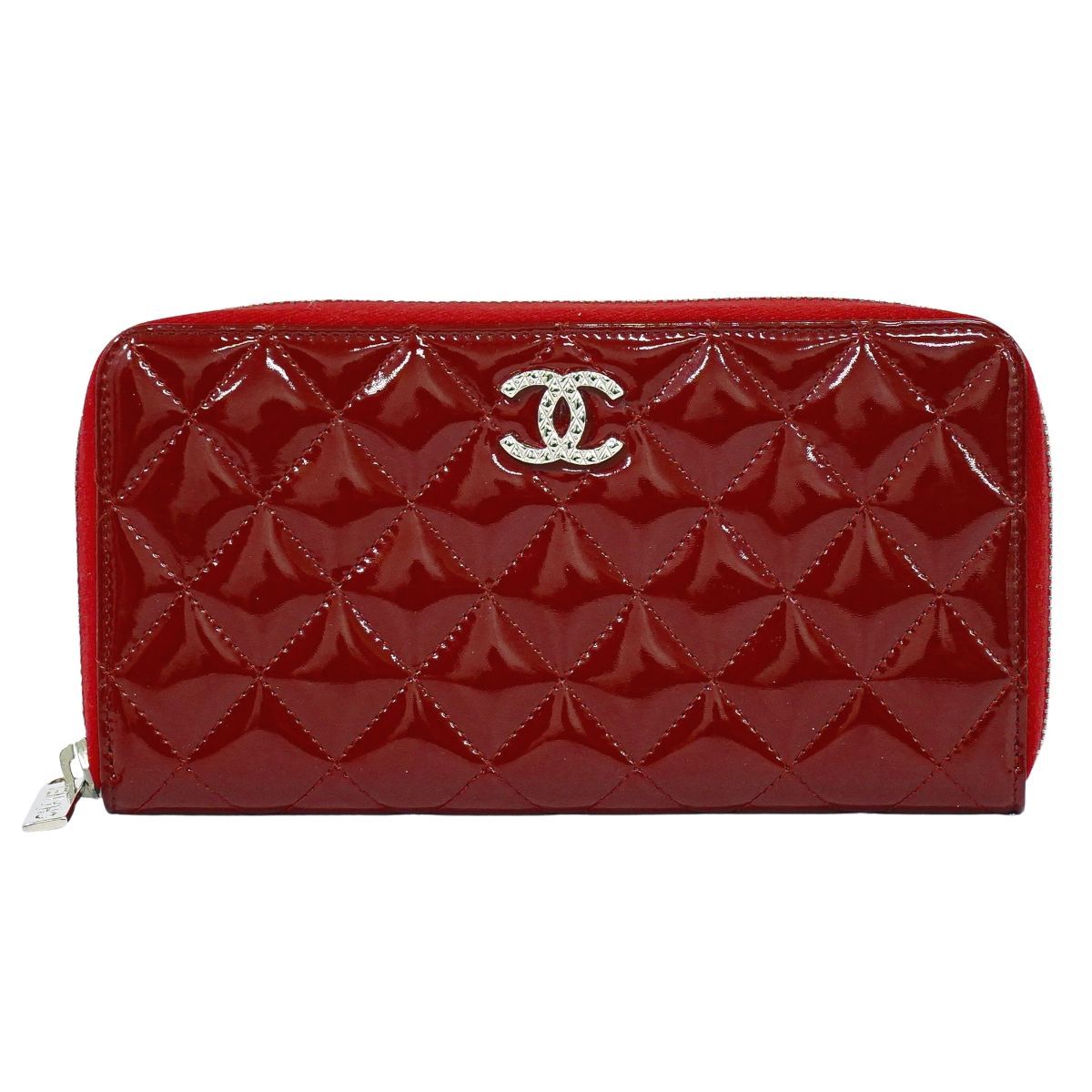 本物 シャネル CHANEL ココマーク マトラッセ ラウンドジップ 長財布 