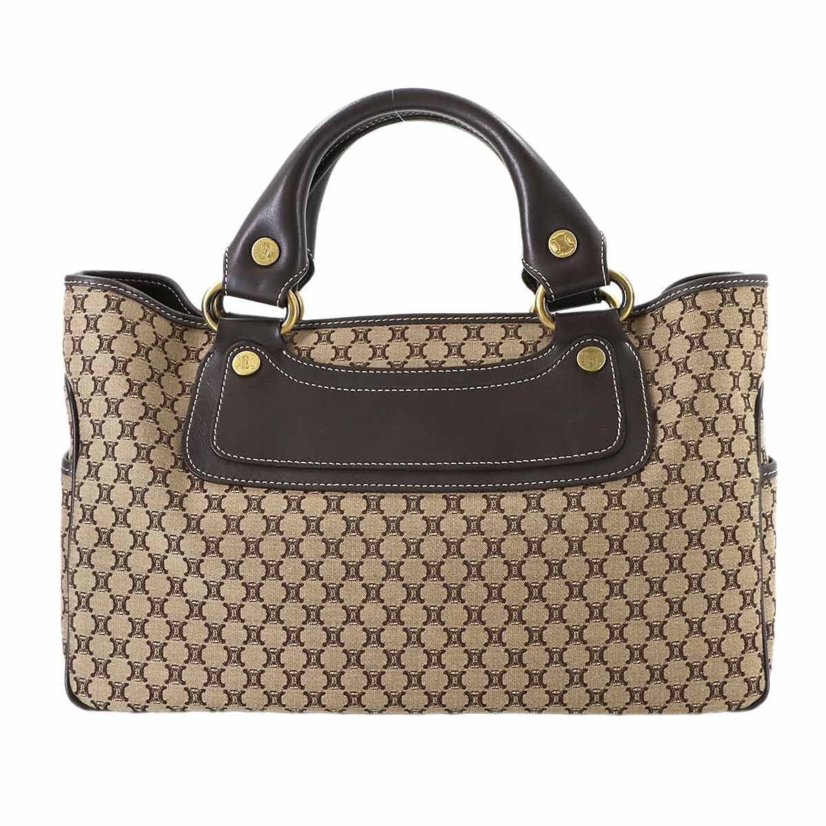 【美品】CELINE マカダム トリオンフ ブギーバッグ スエード 美品 セリーヌ CELINE マカダム ブギーバッグ ハンド バッグ