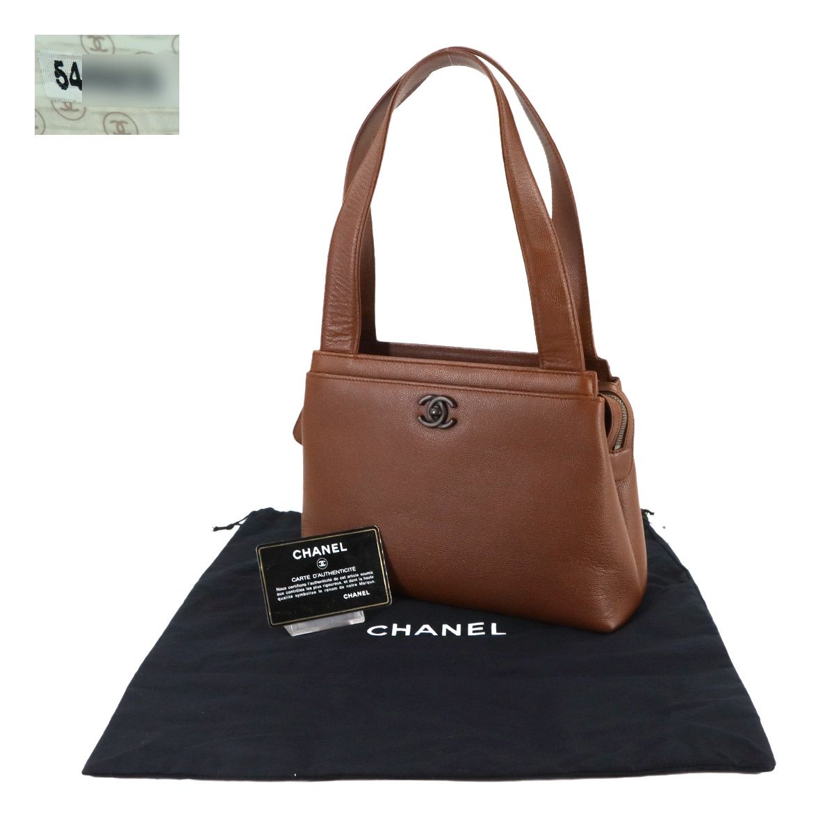 シャネル CHANEL ココマーク トート バッグ キャビアスキン レザー