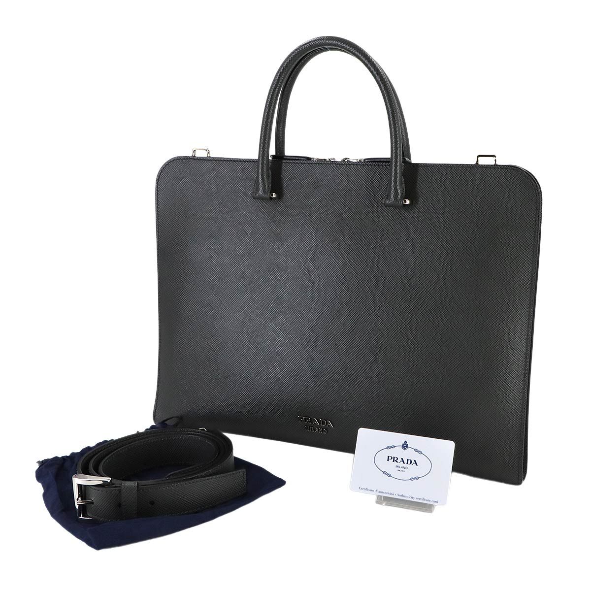 新品同様 プラダ PRADA ブリーフケース 2way ビジネス ショルダー 