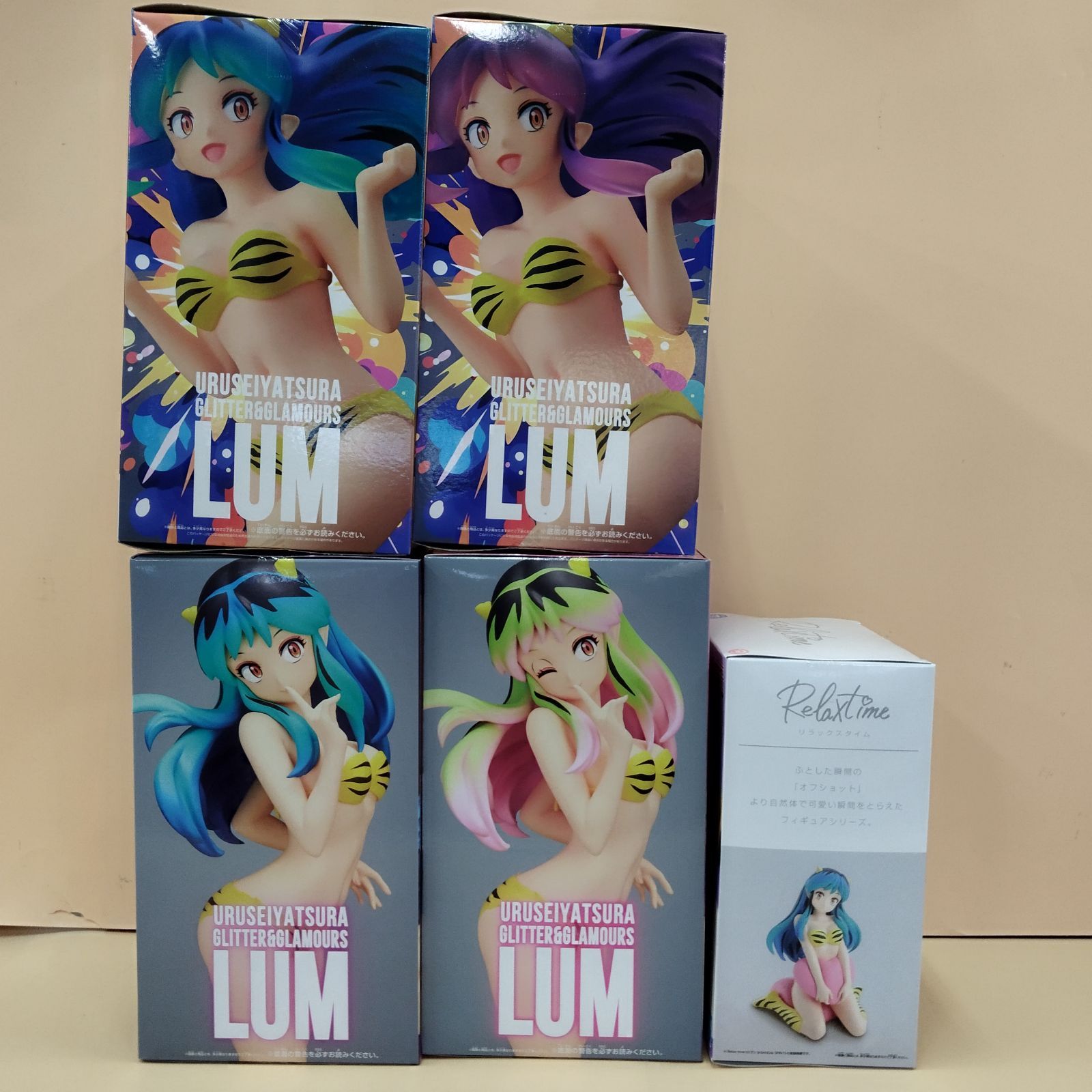 D28503】未開封 うる星やつら ラム プライズフィギュア 5点まとめ売り