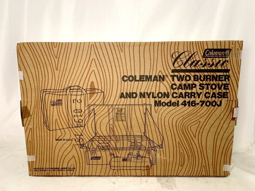 Coleman コールマン クラシックツーバーナー 416 700 J ナイロンキャリーケース付 カラー グリーン ♥ き品