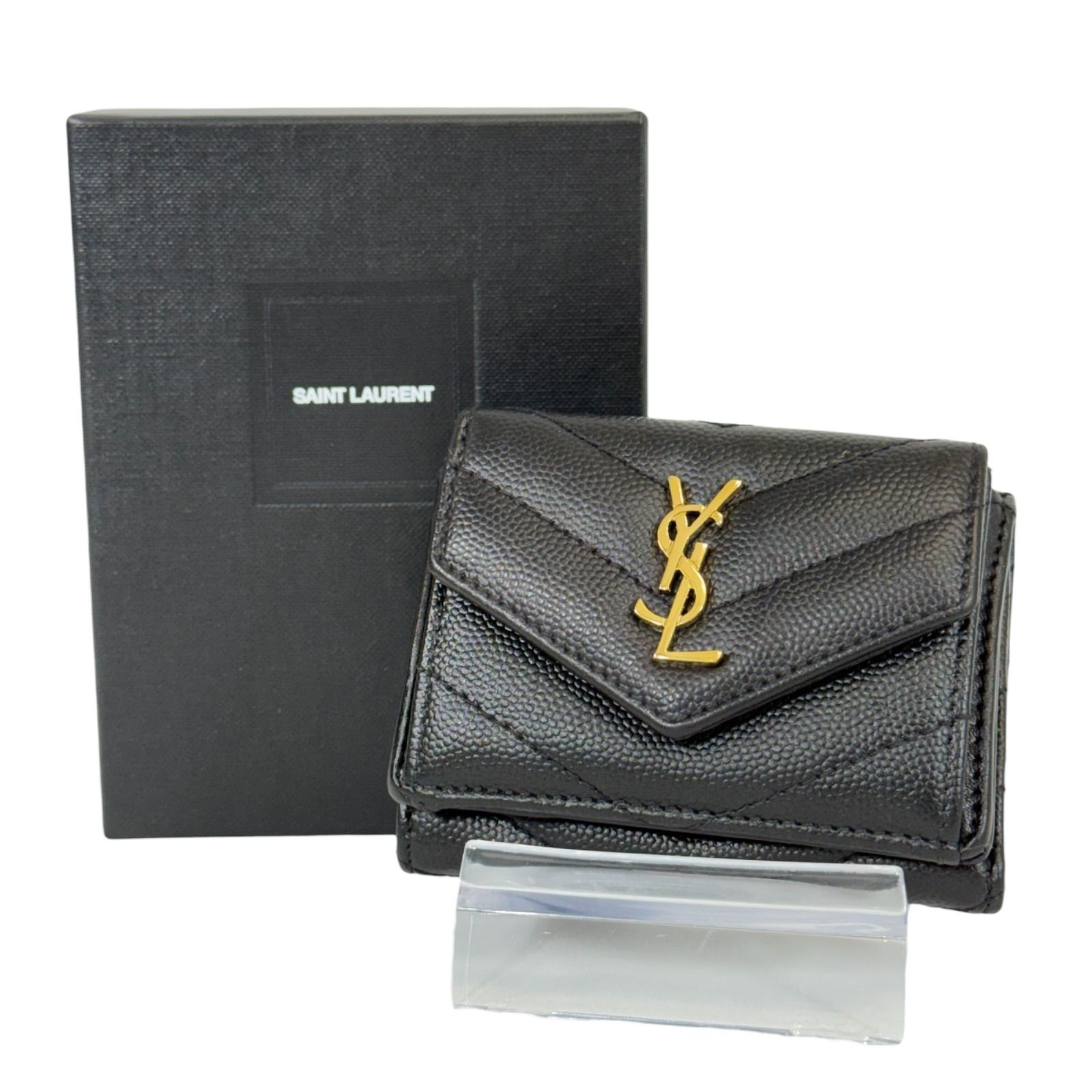人気・美品】Yves Saint Laurent イヴ サンローラン キャビアスキン