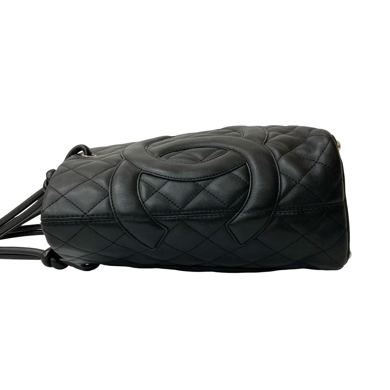 美品　CHANEL シャネル　カンボンライン トートバッグ ブラック　シリアル有 極 美品 シール有 9番台 CHANEL シャネル カンボンライン ココマーク