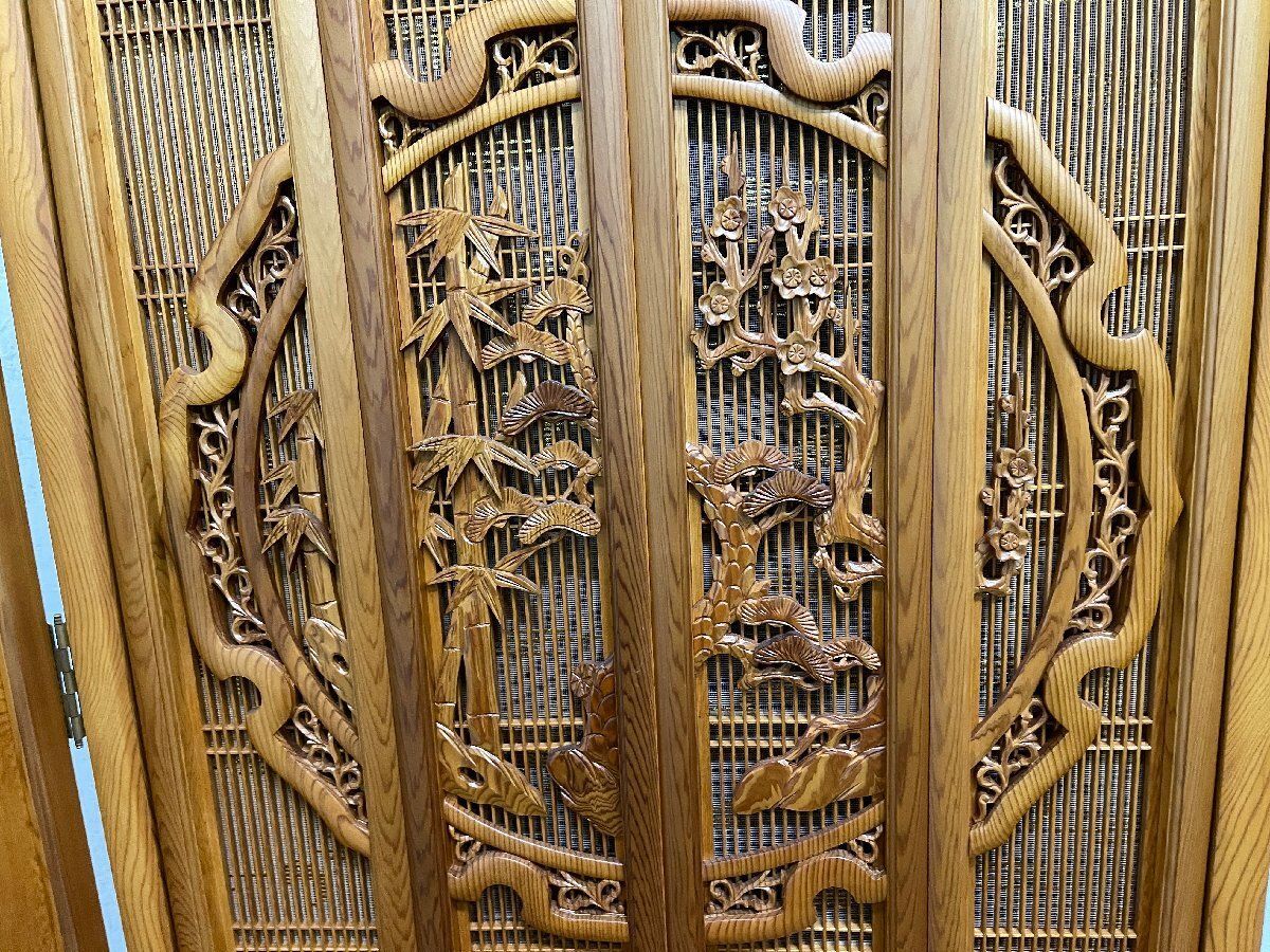 引取 ● 屋久杉 仏壇 唐木仏壇 和木仏壇 18～20号相当 国産 供え台付 彫刻 透かし彫り 木製 参考定価150万円 大阪府 貝1446 香炉 法要用品