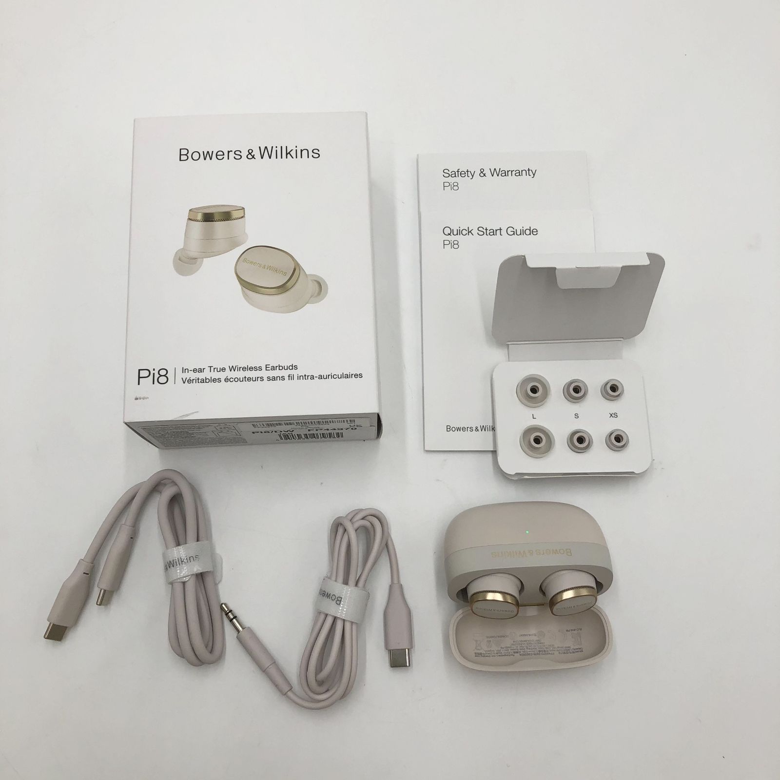 Bowers & Wilkins】 Pi8 (ダブ・ホワイト) 完全ワイヤレスイヤフォン 