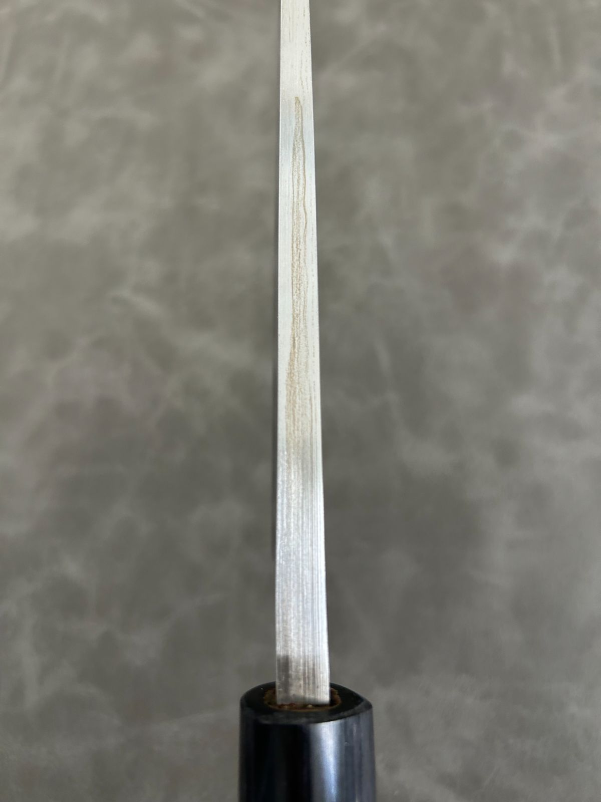 訳あり 仙助 包丁 出刃 ダマスカス 安来鋼青紙2号 180mm 紫檀シノギ柄 48