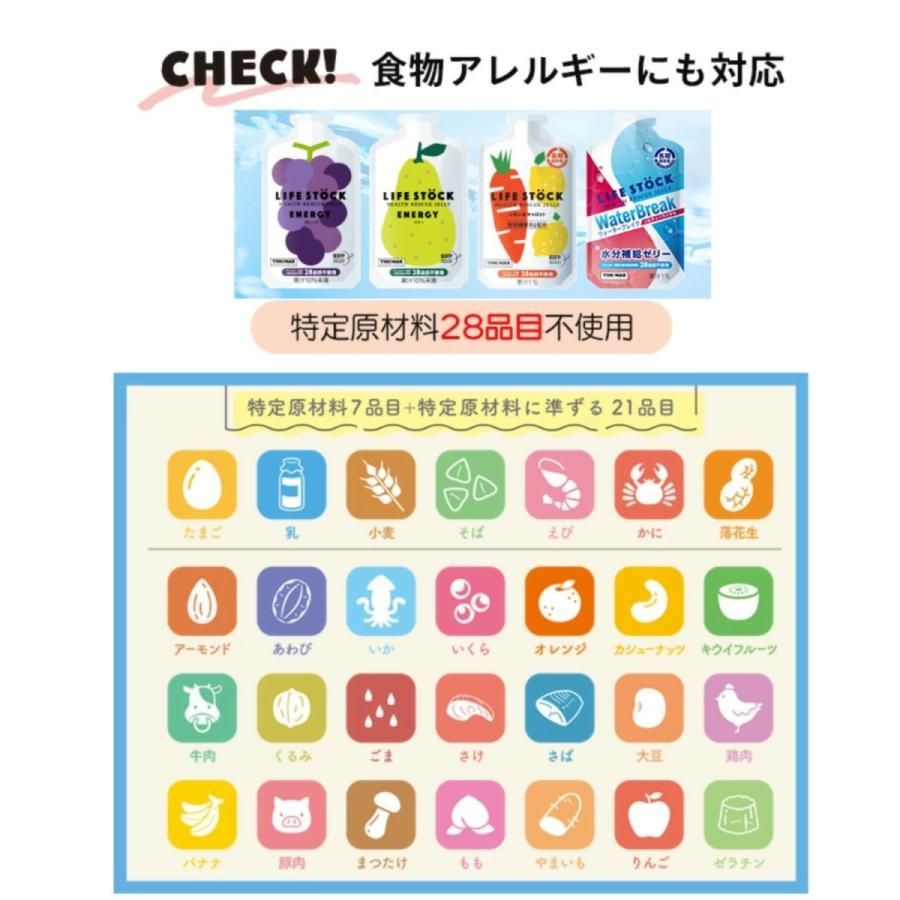 LIFE STOCK 防災備蓄ゼリー 4種×10食 セット 災害 カロリー補給 栄養補給 5年保存 ライフストック おやつ 防災グッズ 防災セット