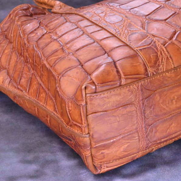 本物 極上品 マウロゴヴェルナ 最高級マットクロコダイルレザーラージ 