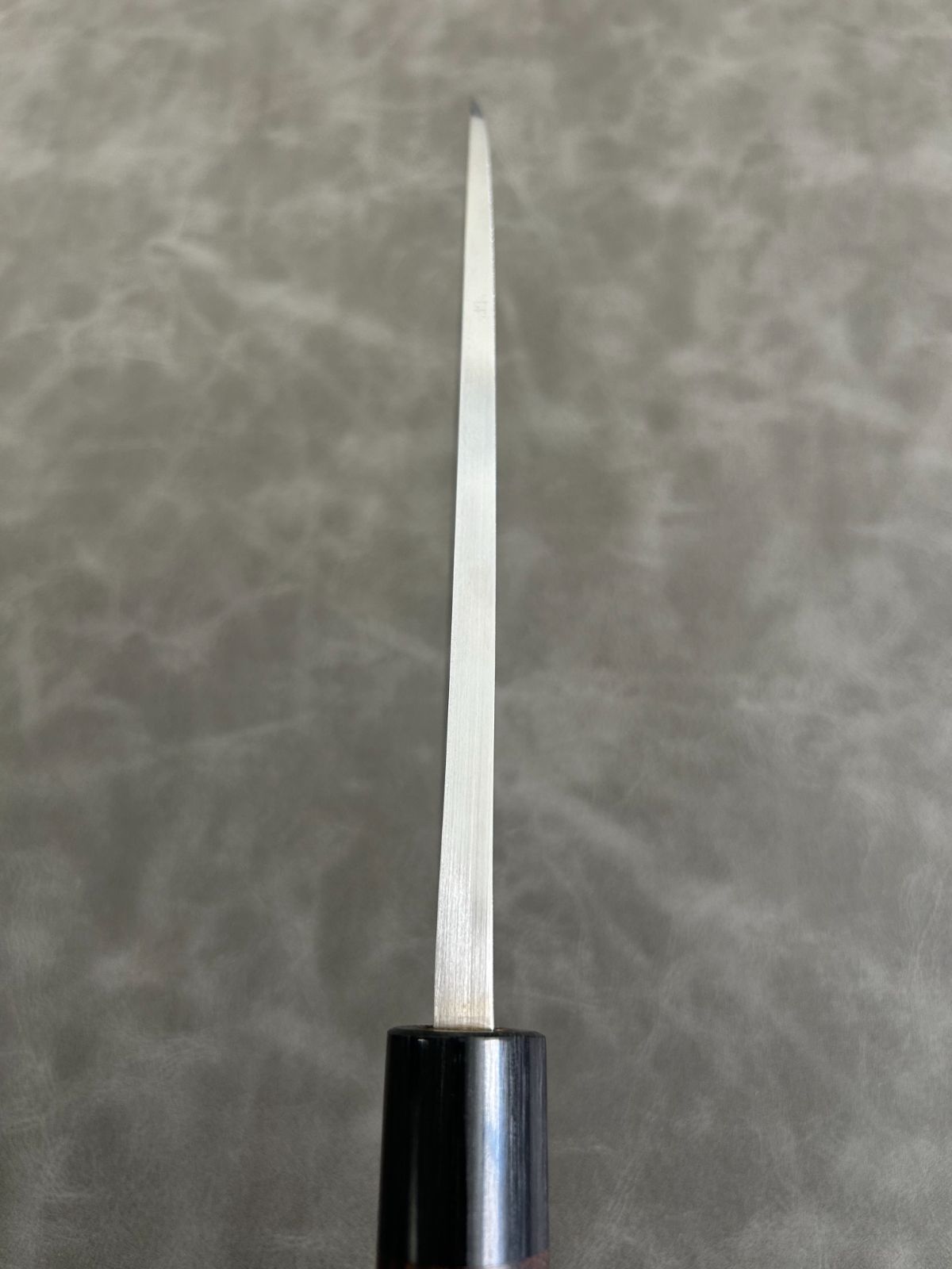 訳あり 仙助 包丁 出刃 ダマスカス 安来鋼青紙2号 180mm 紫檀シノギ柄 49