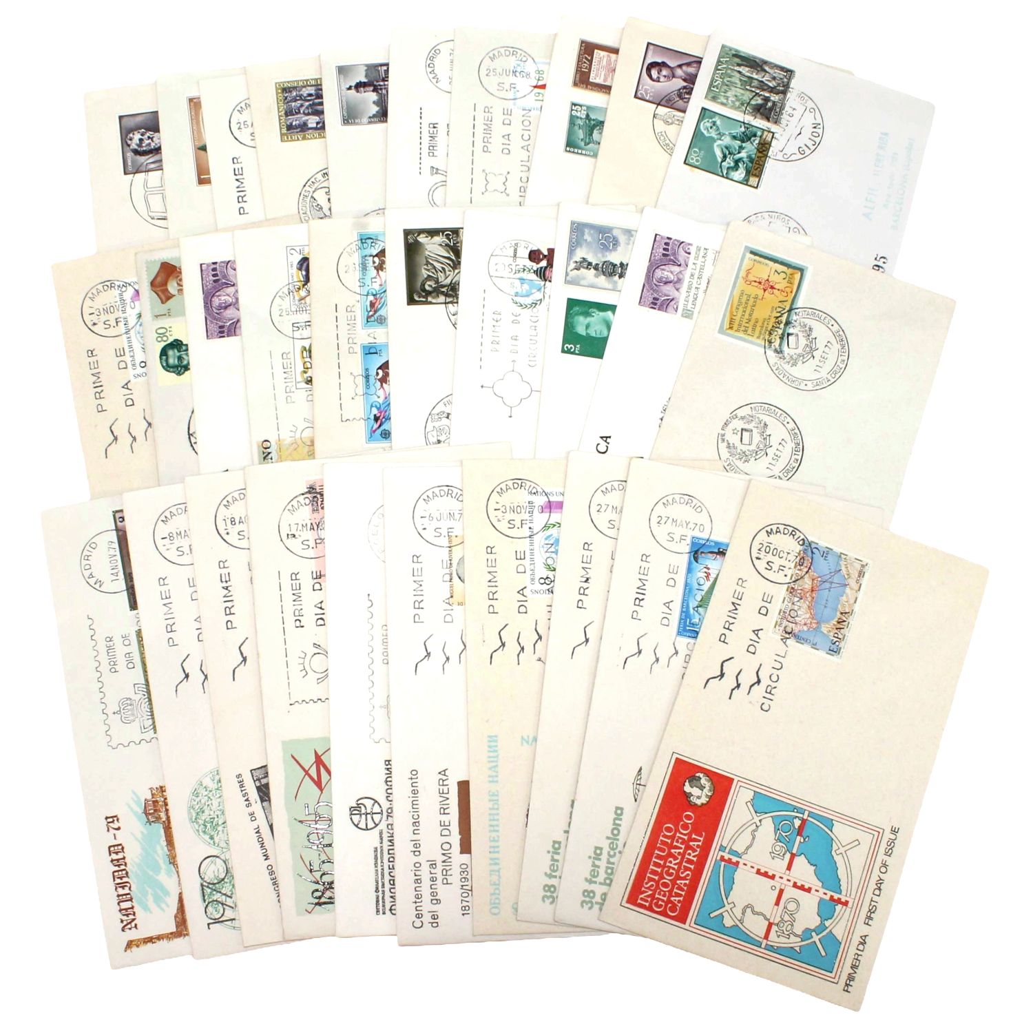 大量】スペイン 初日カバー FDC 約350枚セット 1960〜80年代 記念切手