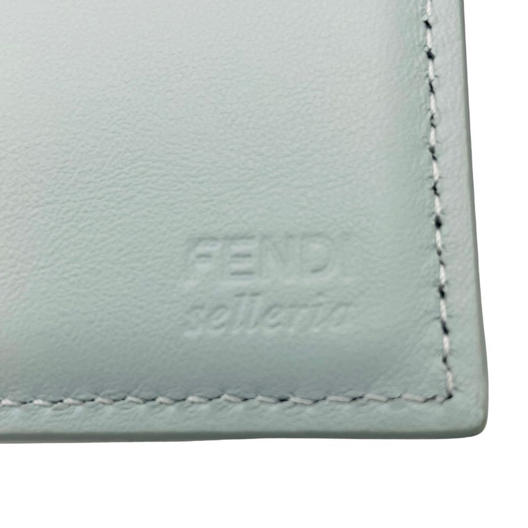 FENDI フェンディ セレリア 三つ折り財布 レザー スカイブルー 箱／保存袋 FENDI フェンディ セレリア 三つ折り財布 レザー スカイブルー 箱