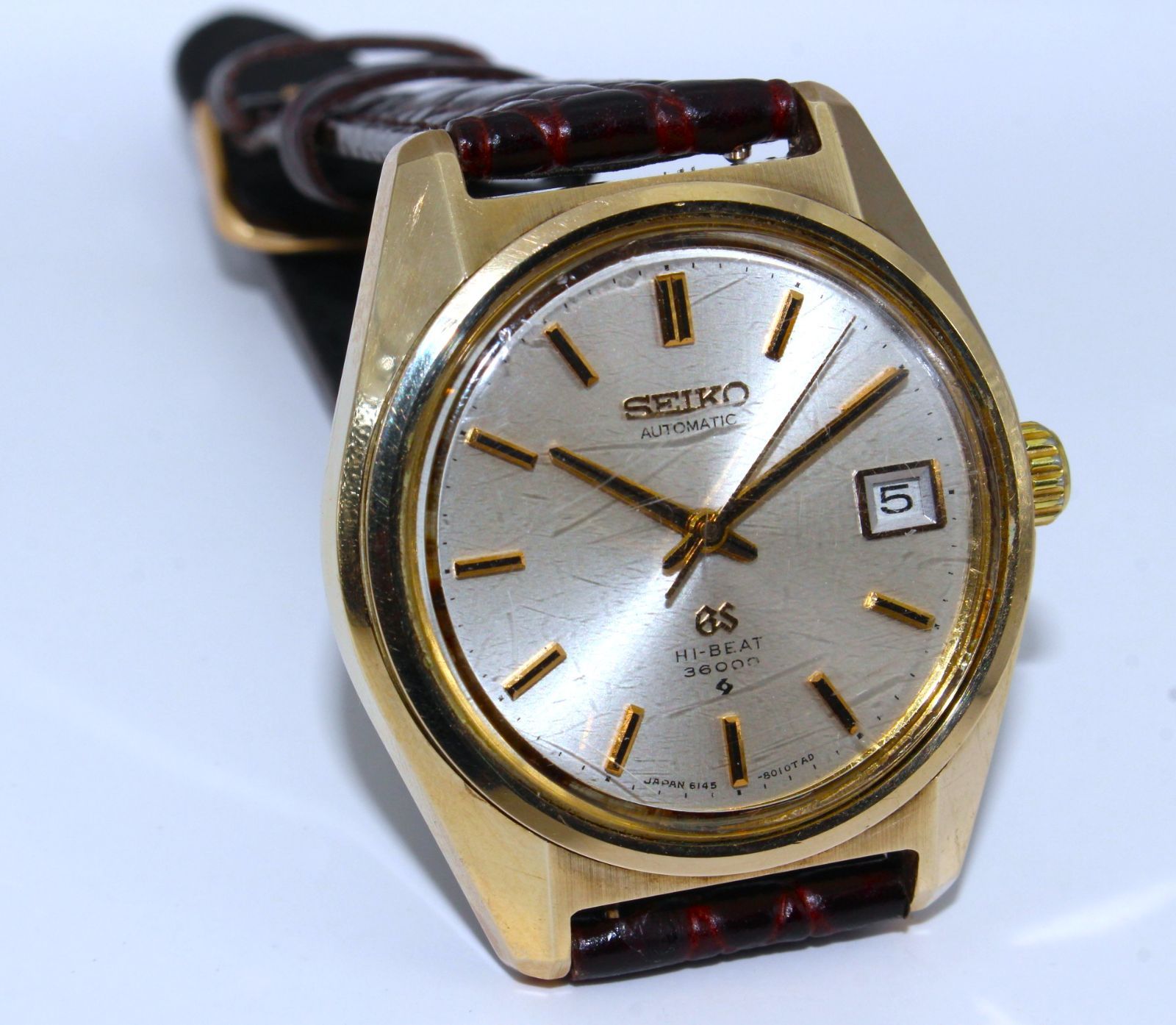 VRW 1578 時計 SEIKO セイコー 6145 8000 グランドセイコー ハイビート SL文字盤 メンズ 自動巻き 腕時計 稼働品