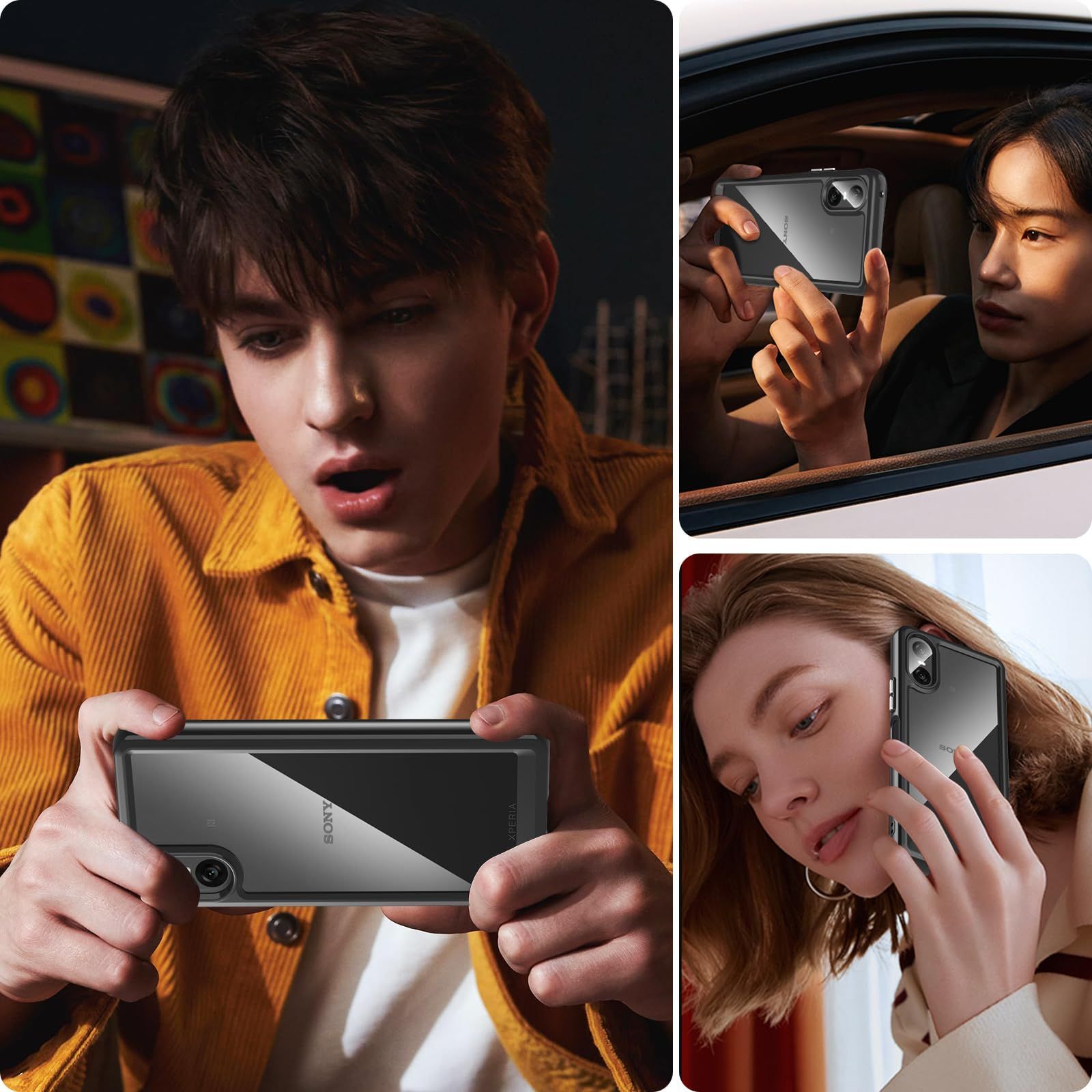 在庫処分】SONY Xperia 10 VI ケース【ガラスフィルム付き】OWKEY 