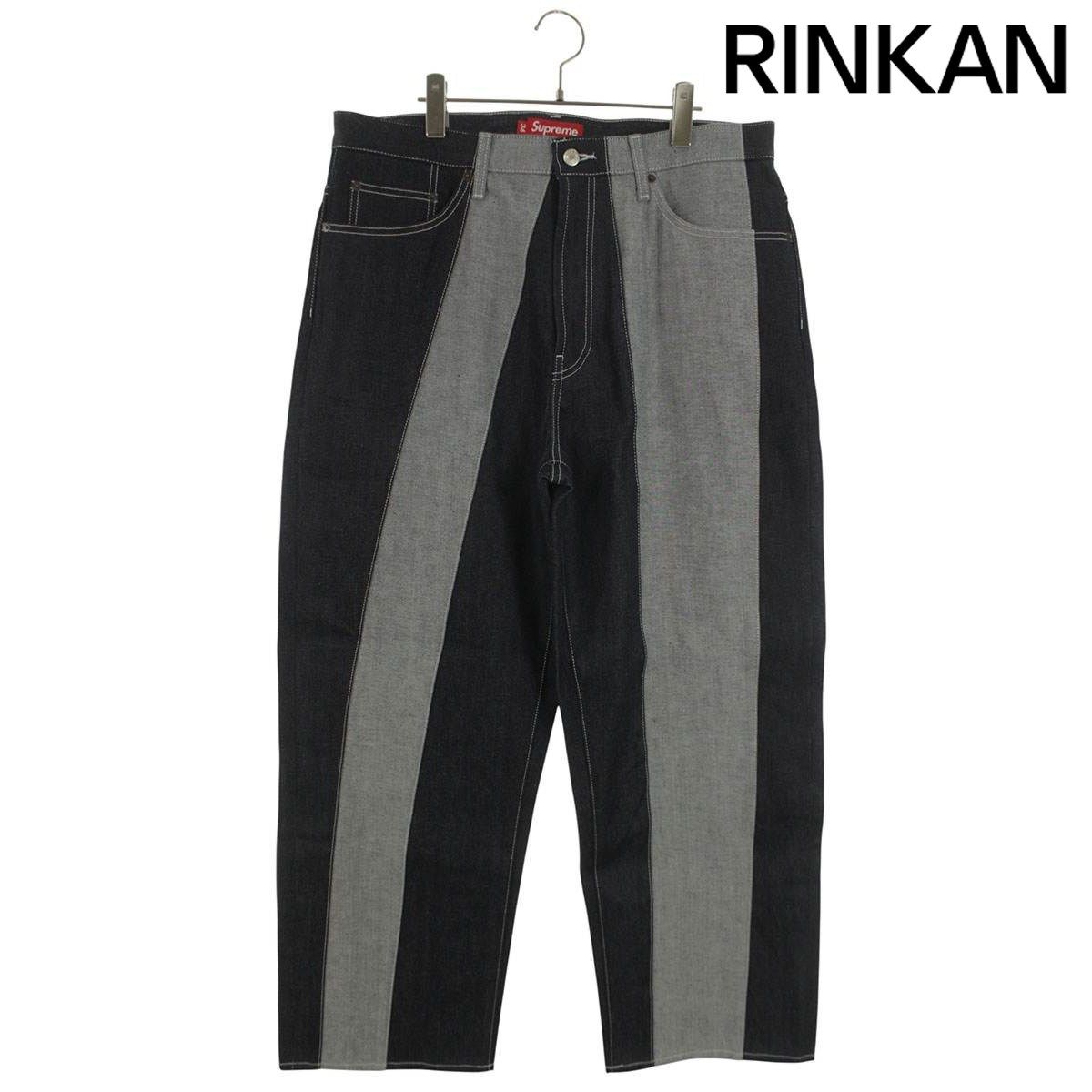 シュプリーム 25SS Paneled Stripe Baggy Jean パネルストライプバギー 