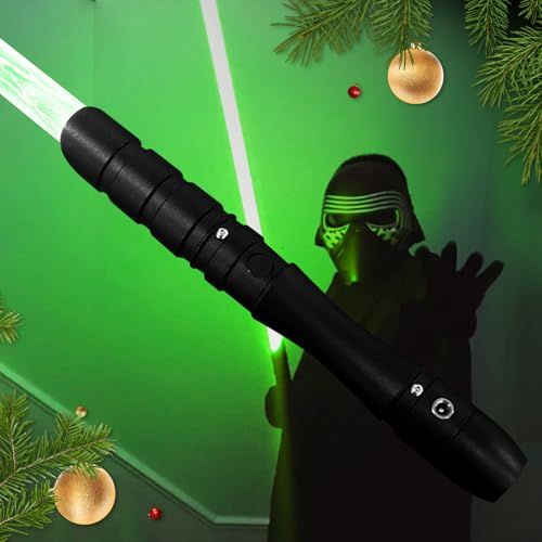 YDD ライトセーバー LED フォースFX 効果音 充電式ライトアップソード メタルヒルト マンキッズ用 ブラックヒルトーグリーンブレード po fea 3 a 7 fb