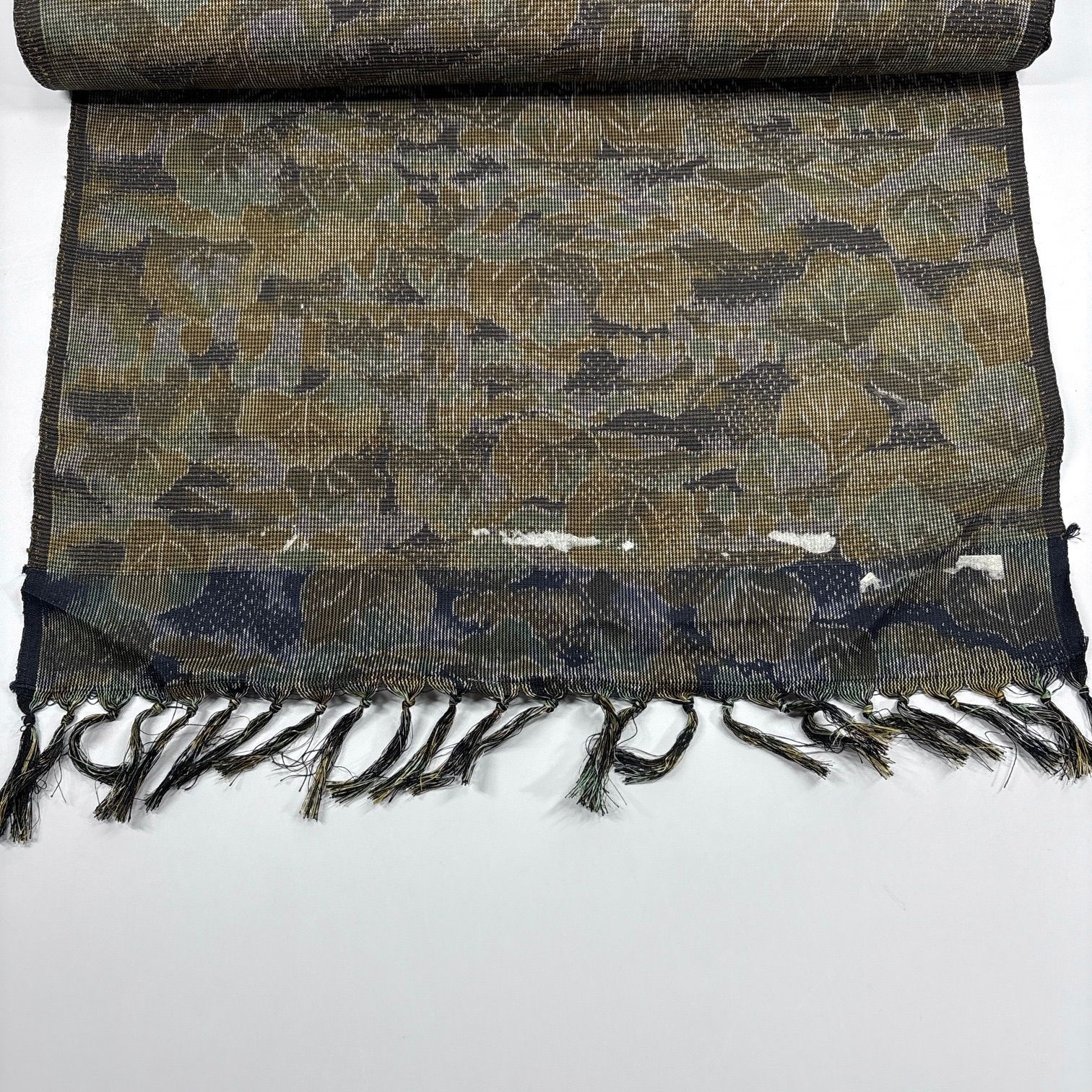 紬 着尺 反物 正絹 同梱購入歓迎 リメイク用 和裁練習用【2164