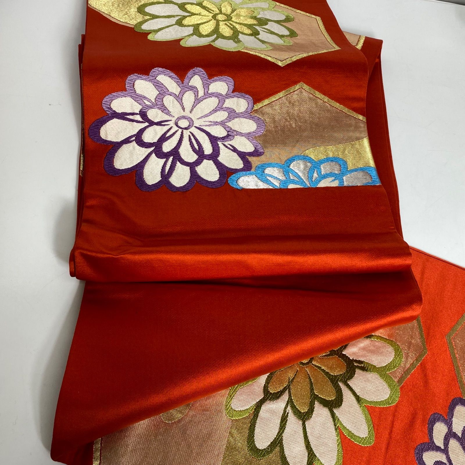 袋帯 3点まとめ売り 金糸 菊 花柄 六通相当 振袖 訪問着 着物帯 