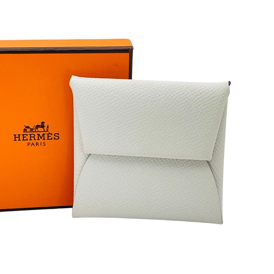 HERMES バスティア ヴェルソ レザー ケース W刻印 アイボリー HERMES エルメス バスティア ヴェルソ レザー コインケース W刻印