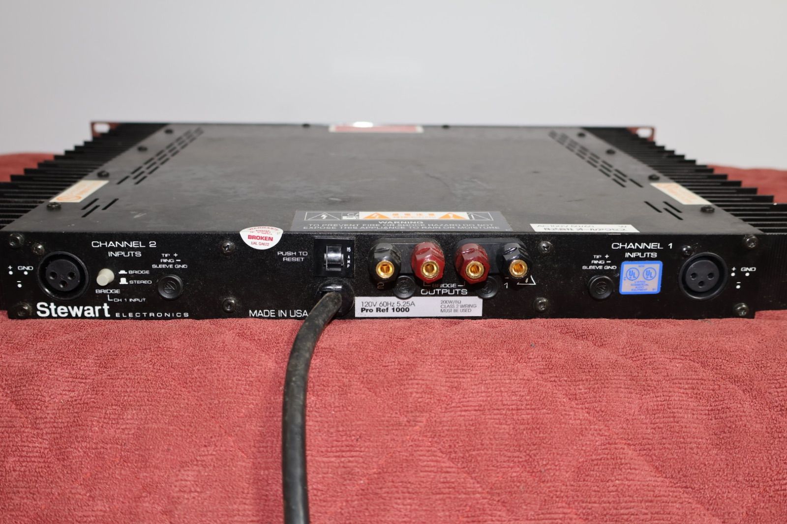 Crest Audio PRO REFERENCE 1000 パワーアンプ 業務用 通電確認済み E