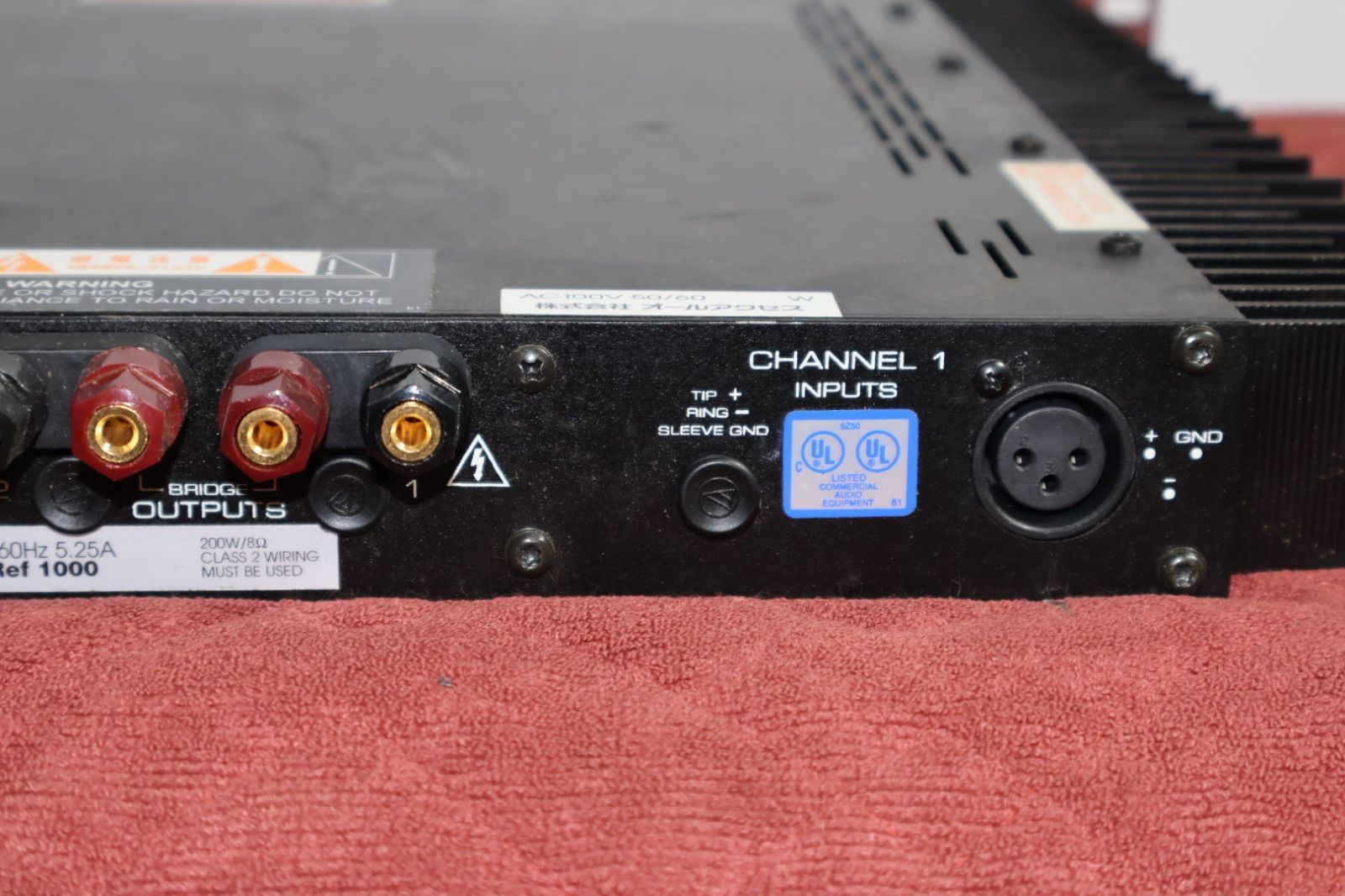 Crest Audio PRO REFERENCE 1000 パワーアンプ 業務用 通電確認済み E