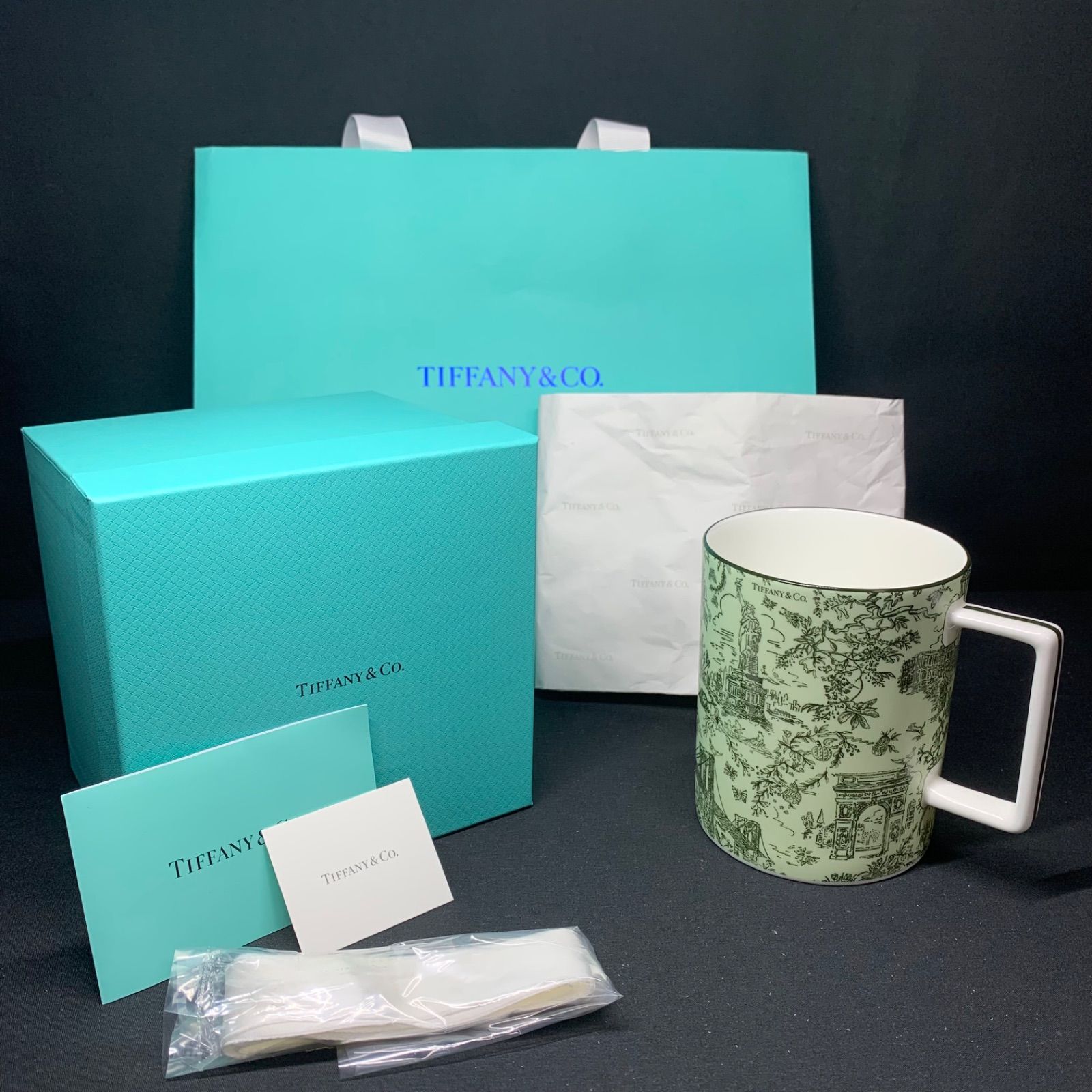 F043 Tiffany ティファニー トワレ マグカップ ボーンチャイナ コップ 