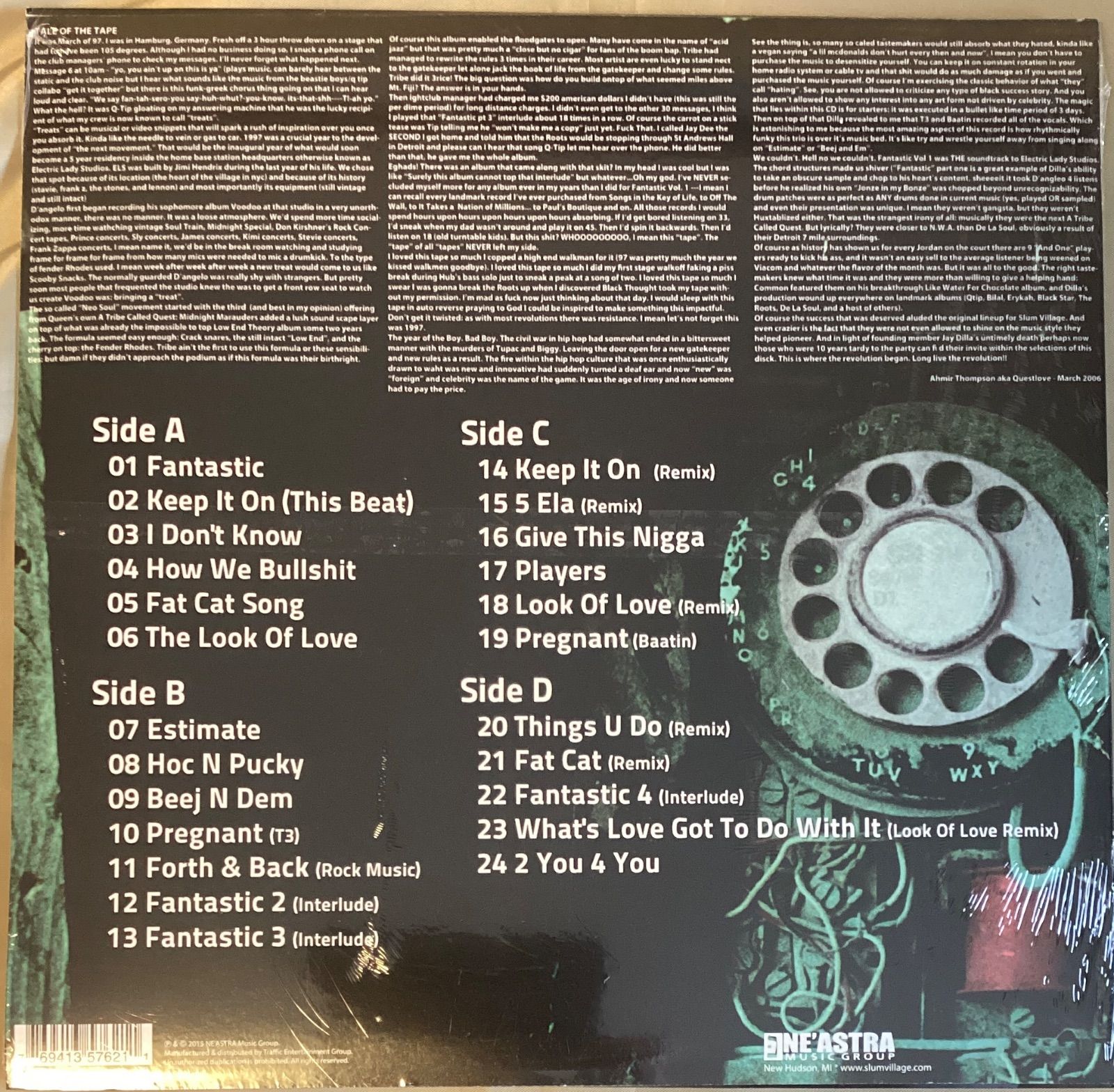 新品未開封 SLUM VILLAGE Fan-Tas-Tic Vol 1 アナログレコード2枚組 J 